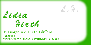 lidia hirth business card